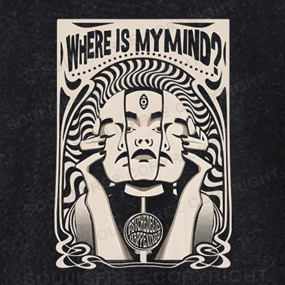 Where Is My Brain Basic Washed T-shirt