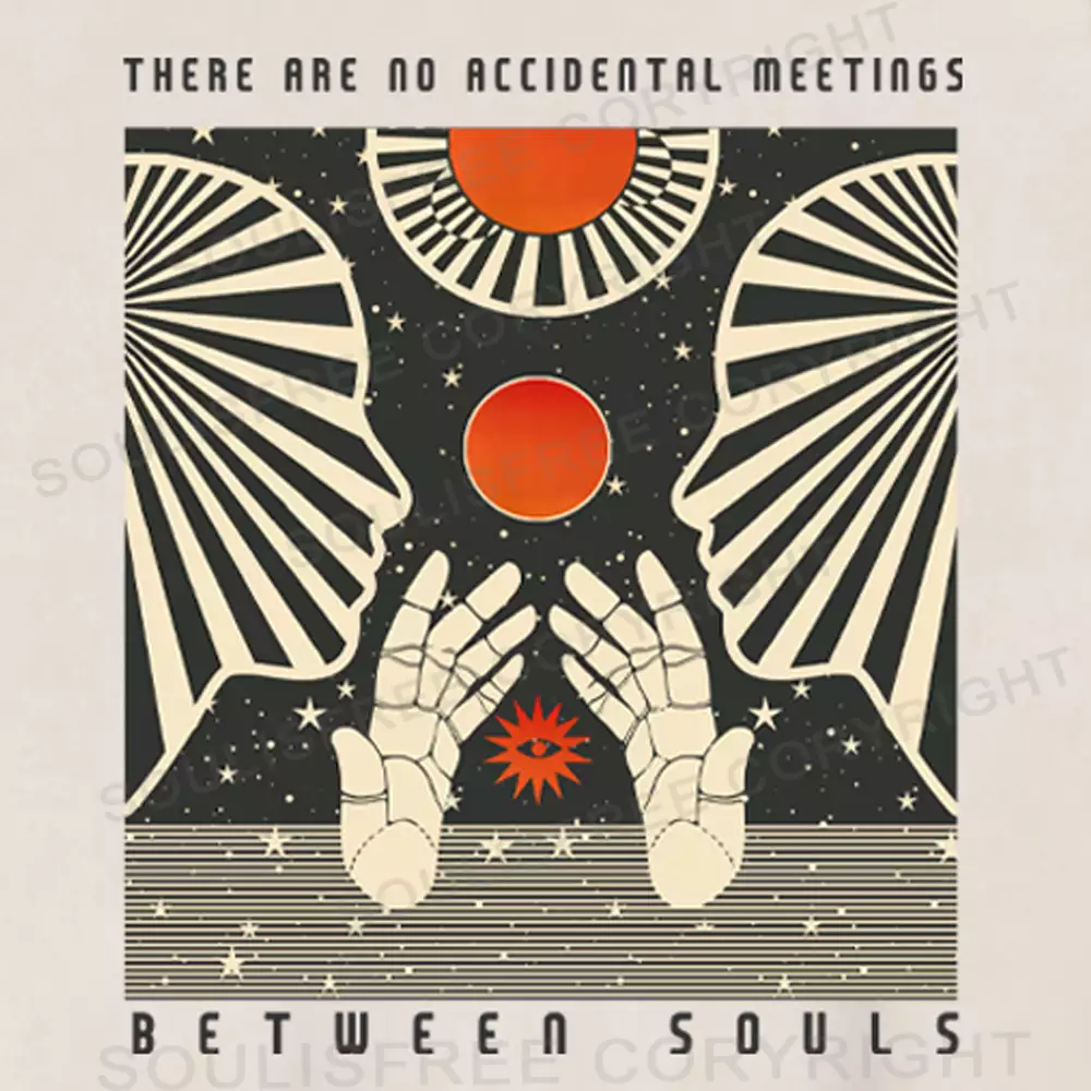THERE ARE NO ACCIDENTAL MEETINGS BETWEEN SOULS Washed T-shirt