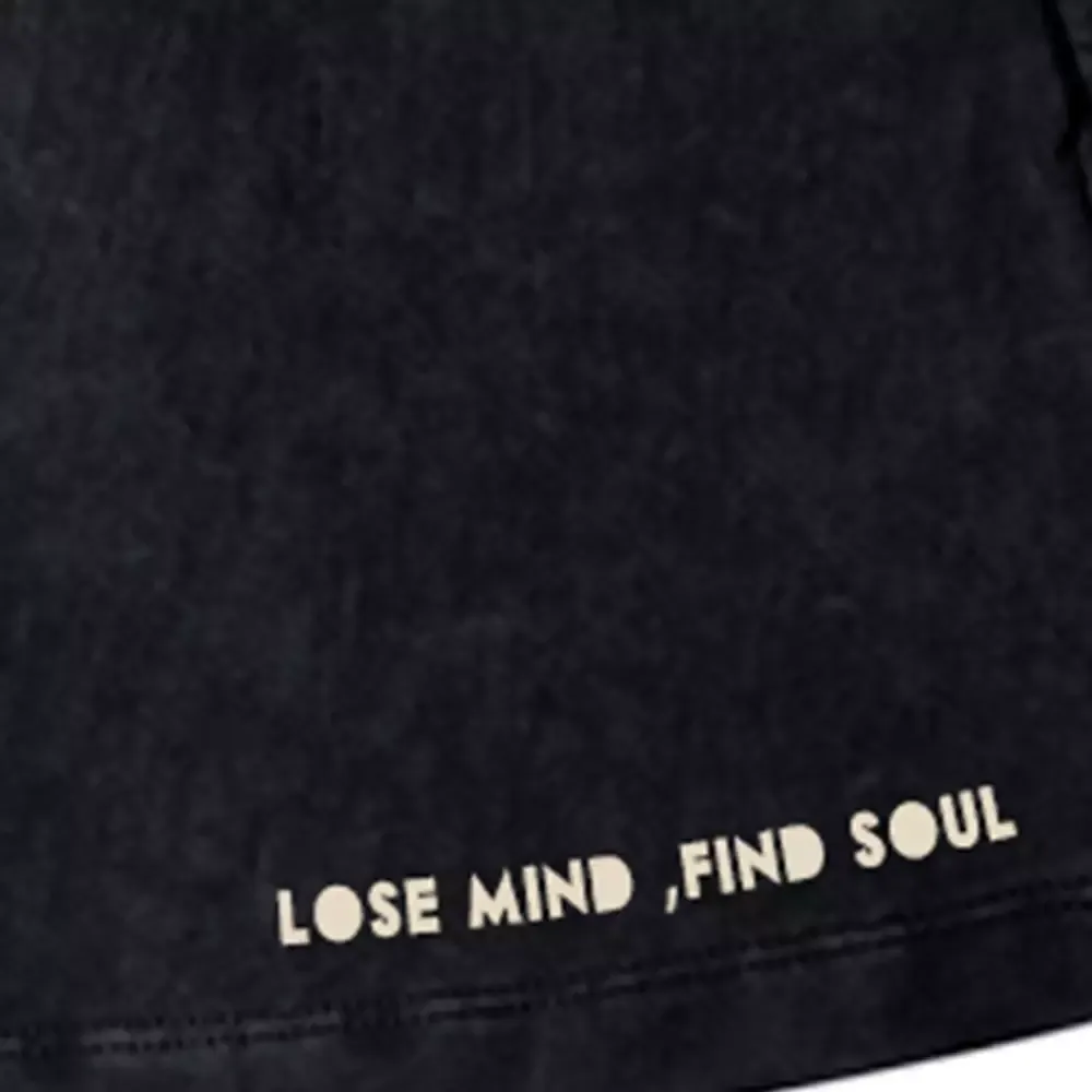 Lose Mind， Find Soul Washed A-line Mini Skirt