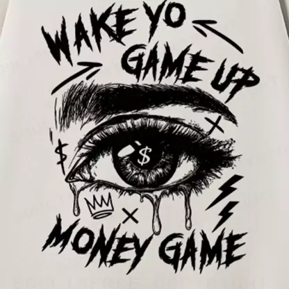 WAKE YO GAME UP Washed Fleece Hoodie Set