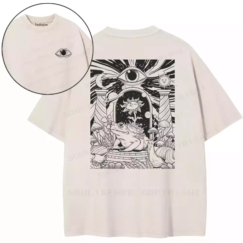 Eye-Toad Realm Totem Washed T-shirt