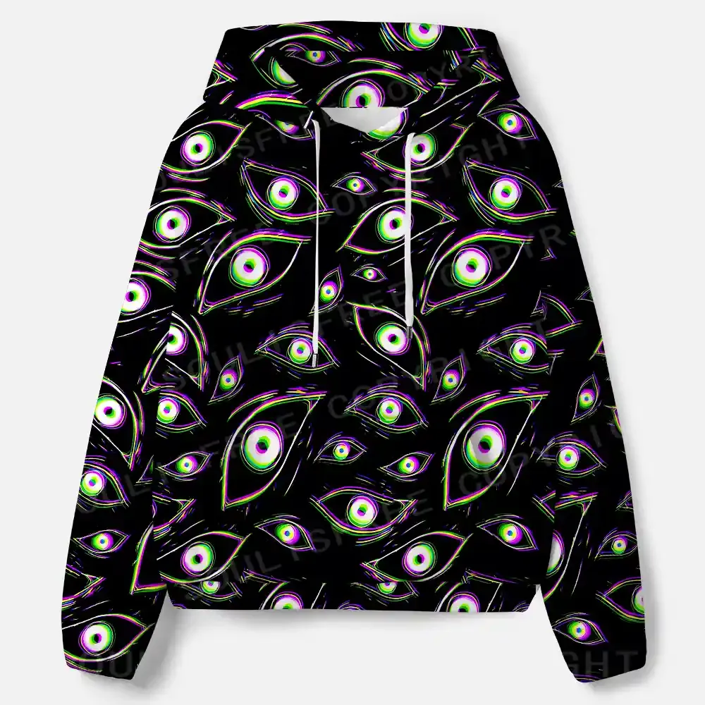 Glitch Vision All-Over Print Hoodie