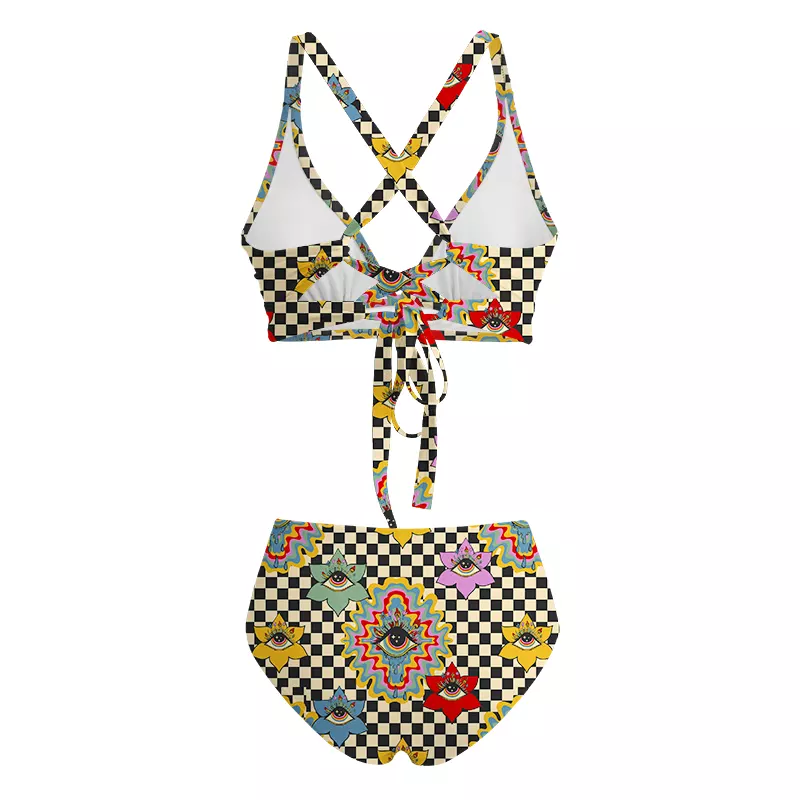 Soulisfree Third Eye Bloom Glitch Cross Bikini