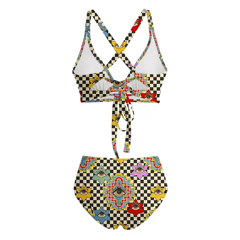 Soulisfree Third Eye Bloom Glitch Cross Bikini