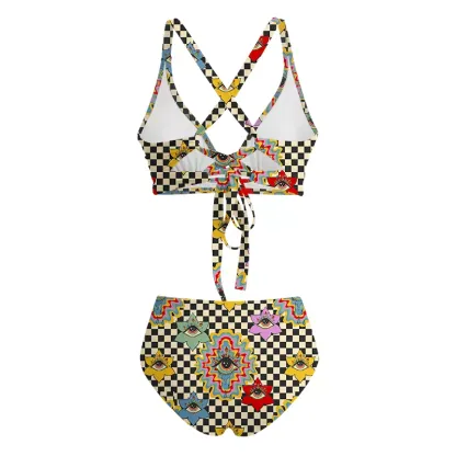 Soulisfree Third Eye Bloom Glitch Cross Bikini