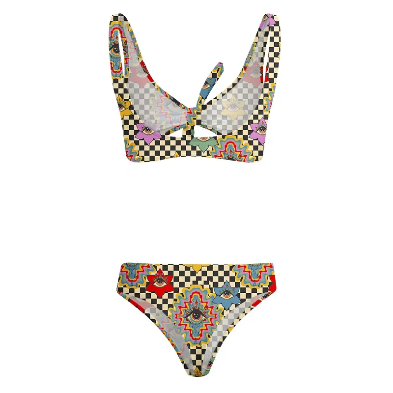 Soulisfree Third Eye Bloom Glitch Bow Bikini