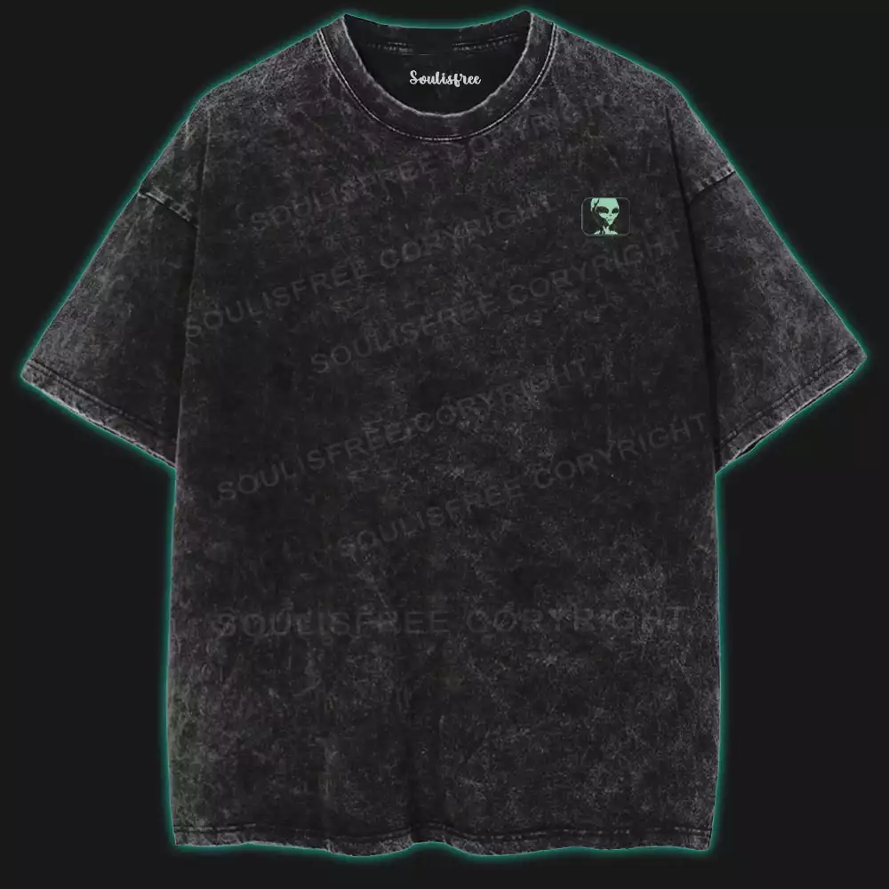 Human Aren't Real Washed Alien T-shirt