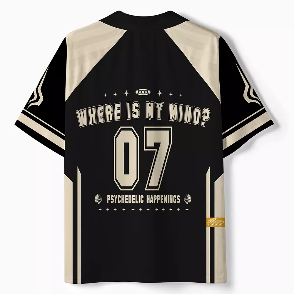 Where Is My Brain Polo Collar Unisex Jersey