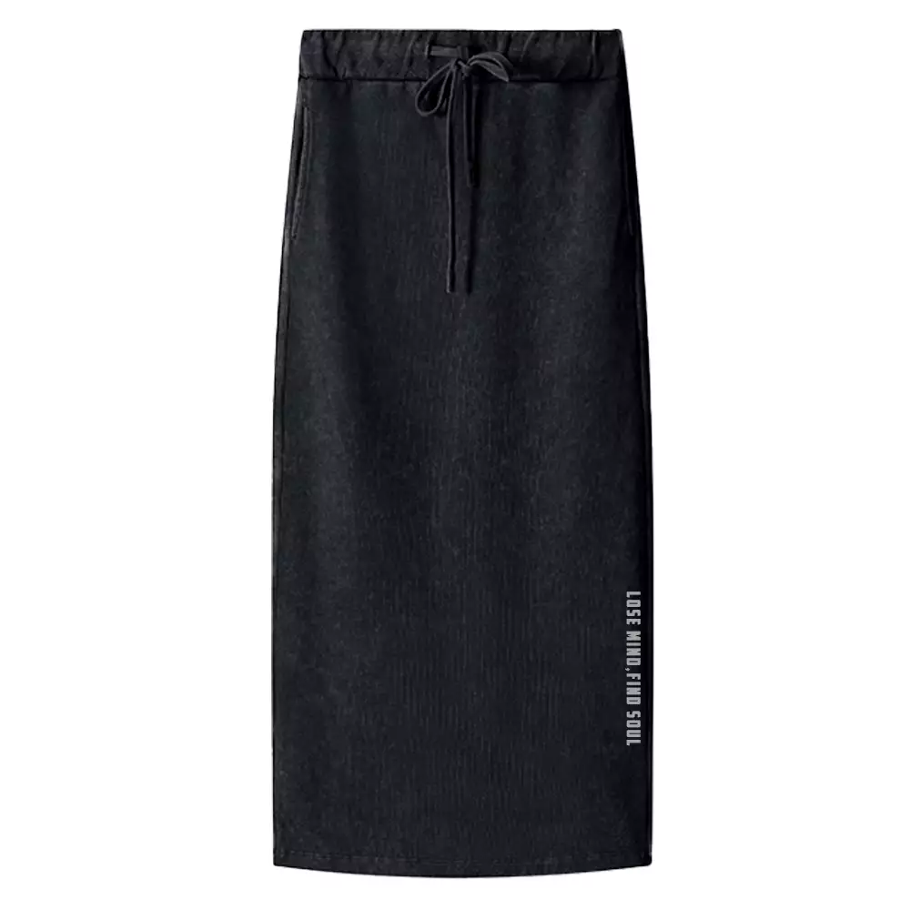 Lose Mind， Find Soul  Washed A-Line Maxi Skirt