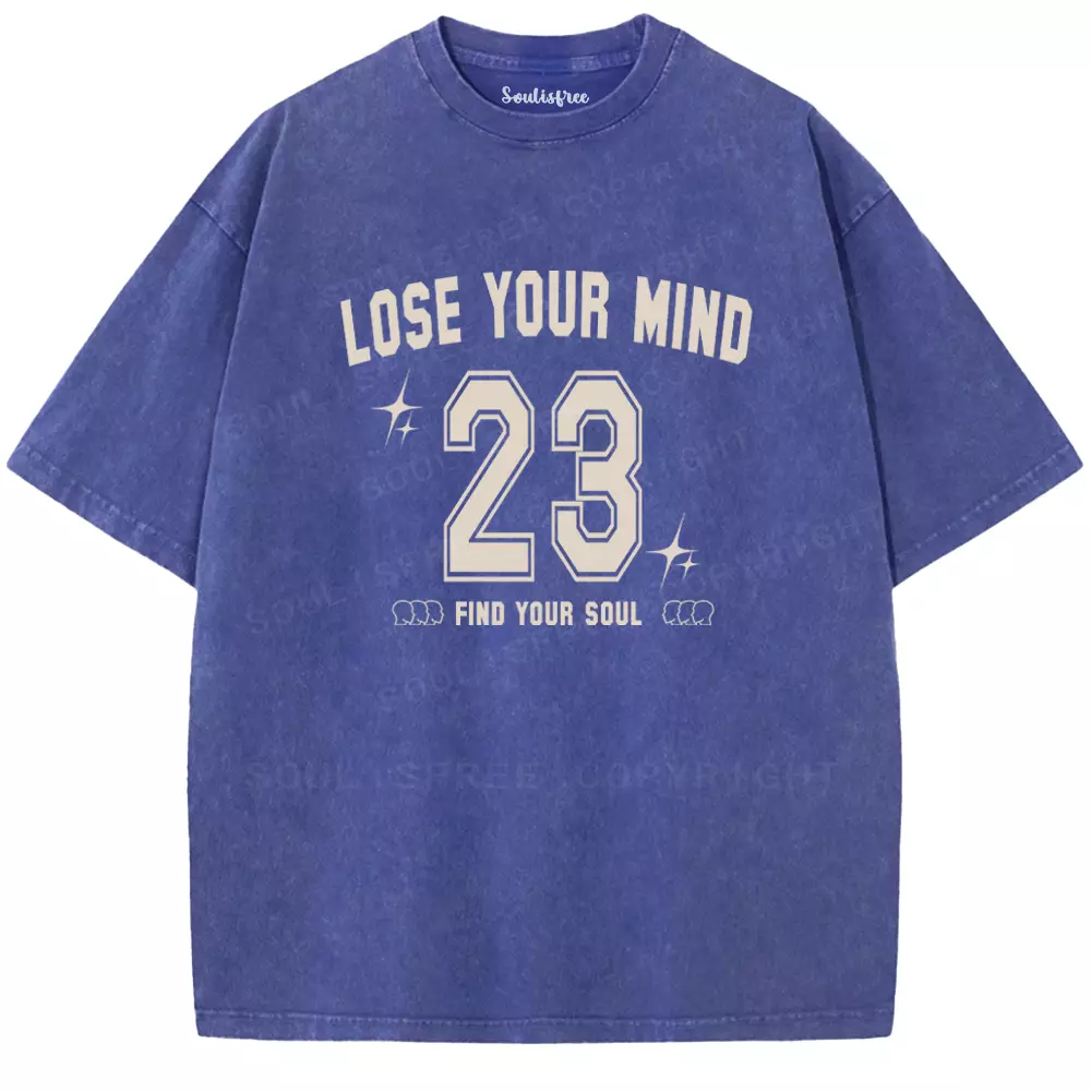 Personalized Lose Mind Washed T-shirt