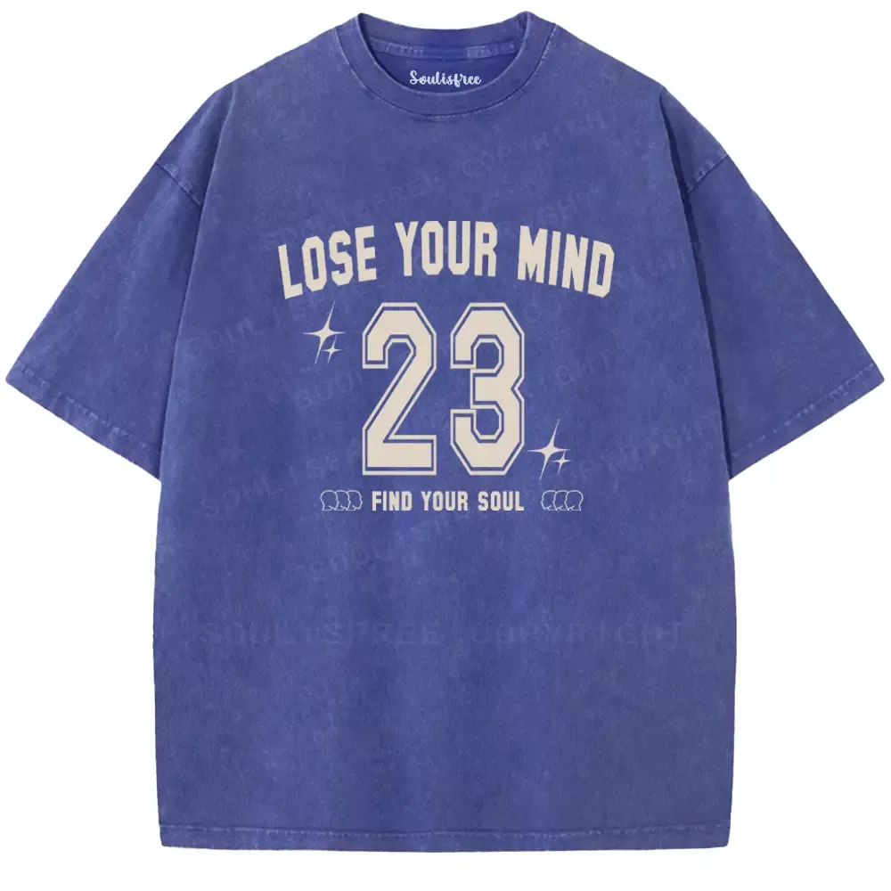 Personalized Lose Mind Washed T-shirt
