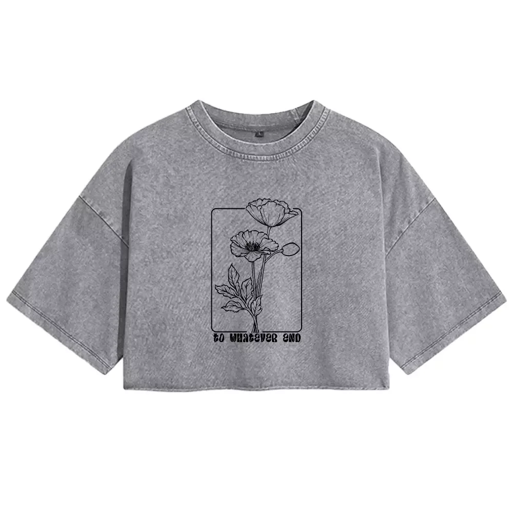 Designed To Whatever End Washed Crop T-shirt