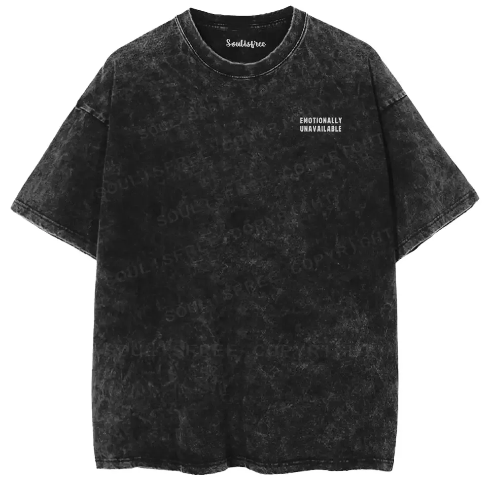 EMOTIONALLY UNAVAILABLE Washed T-shirt