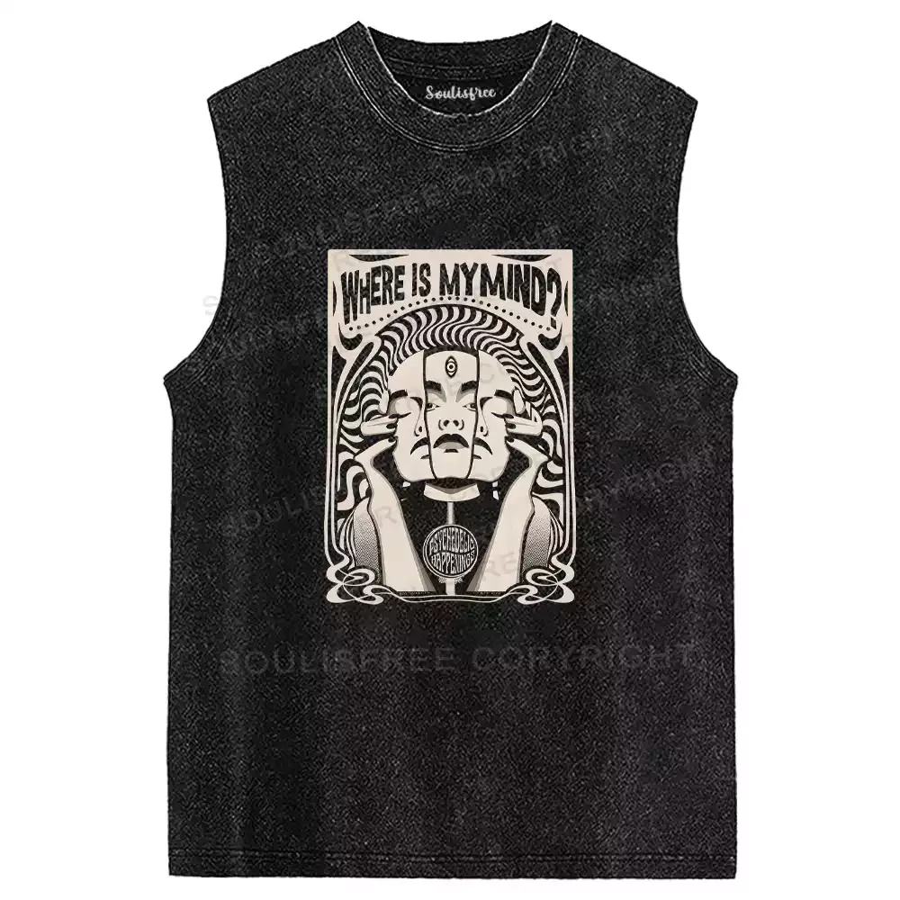 Designed Where Is My Brain Ⅳ Washed Tank