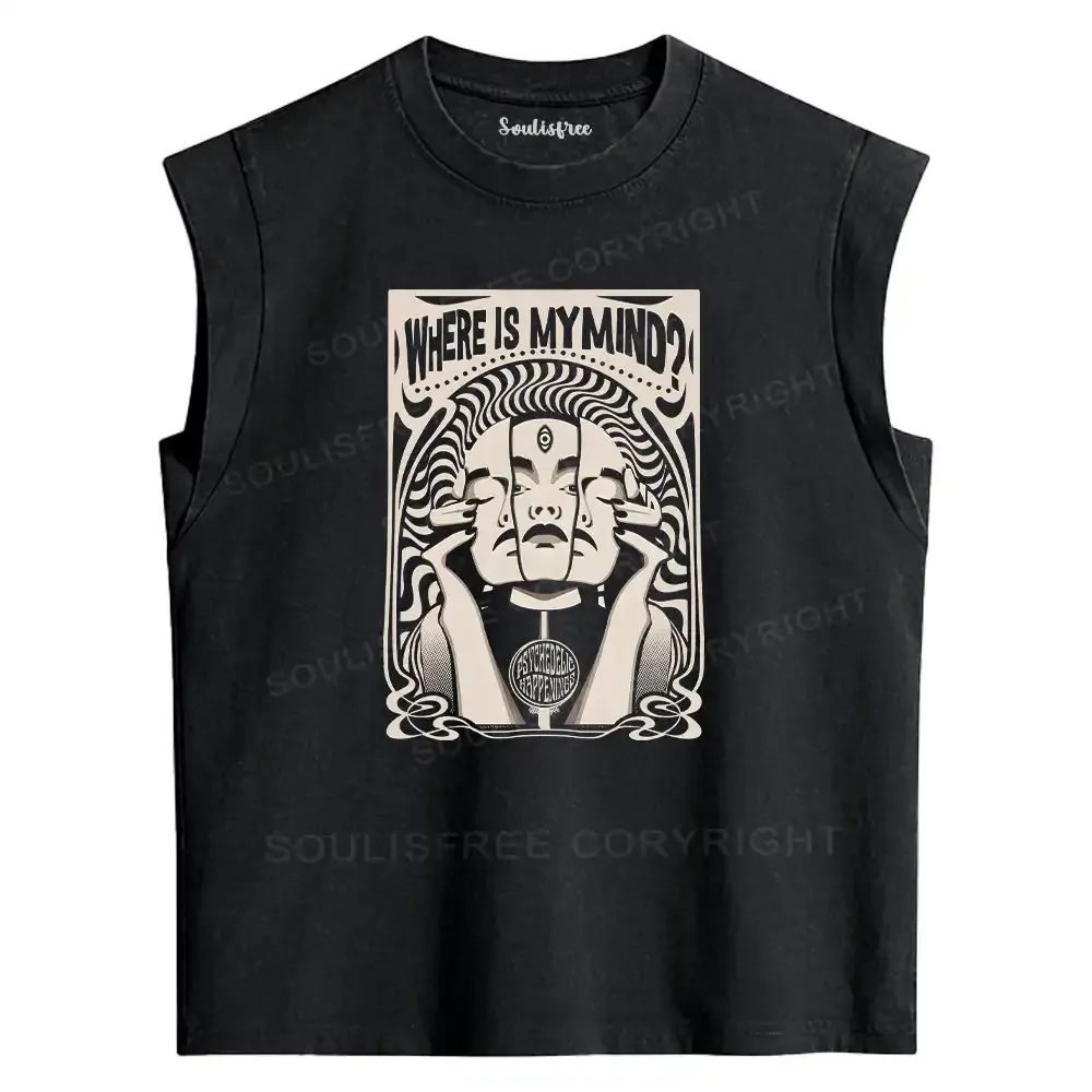 Designed Where Is My Brain Ⅳ Washed Tank