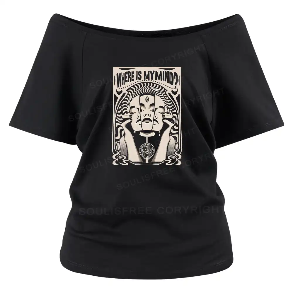 Where Is My Brain Ⅳ Off Shoulder Top