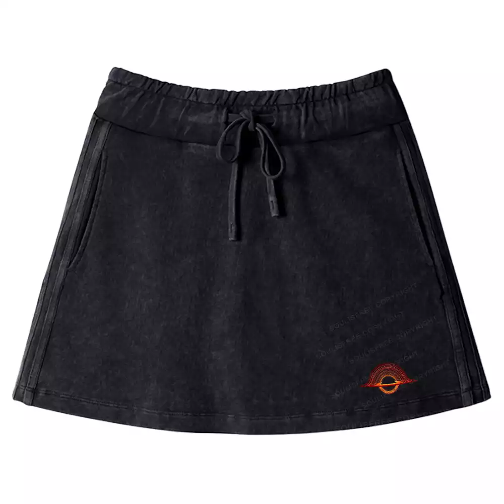 Planet Aperture Washed A-line Mini Skirt