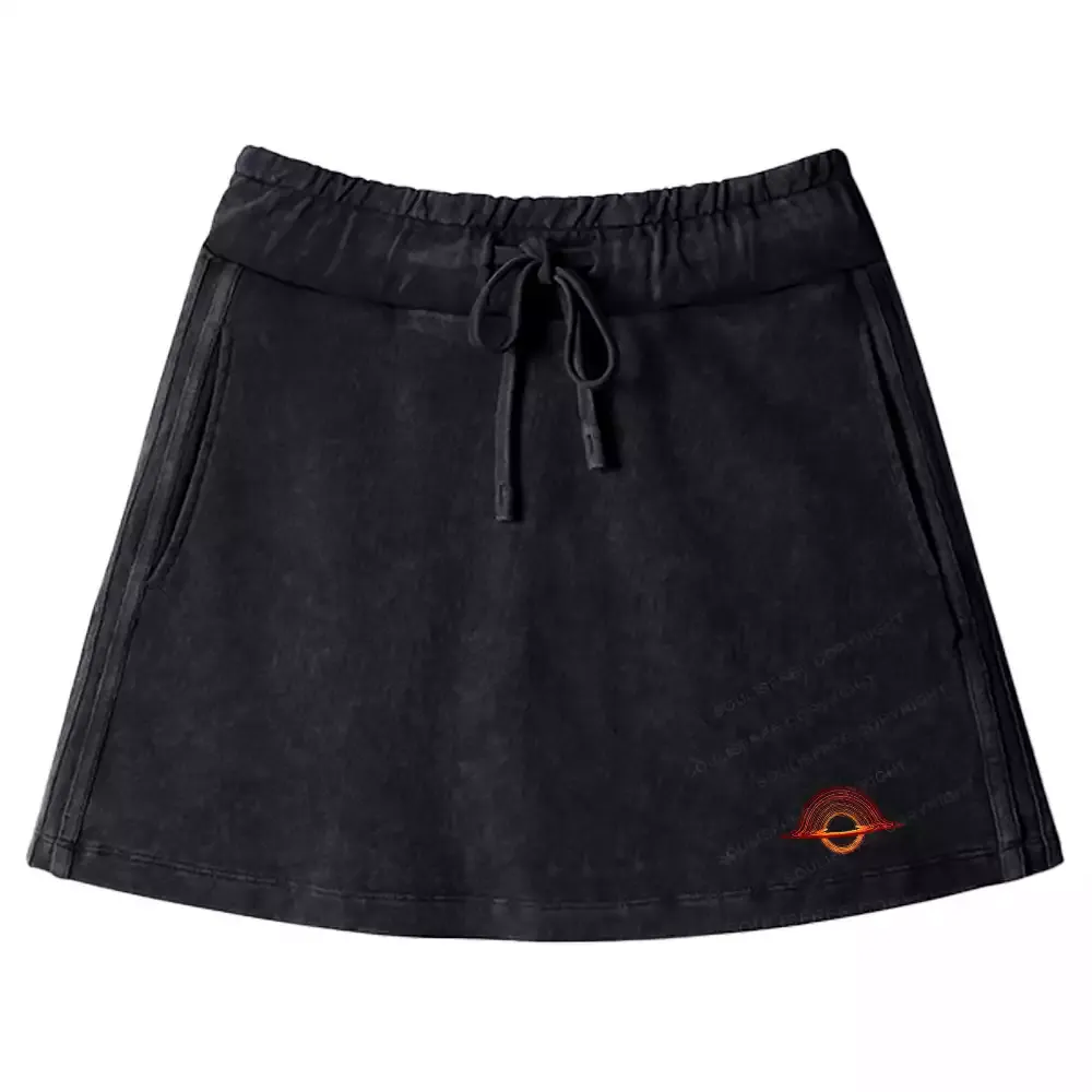 Designed Planet Aperture Washed A-line Mini Skirt