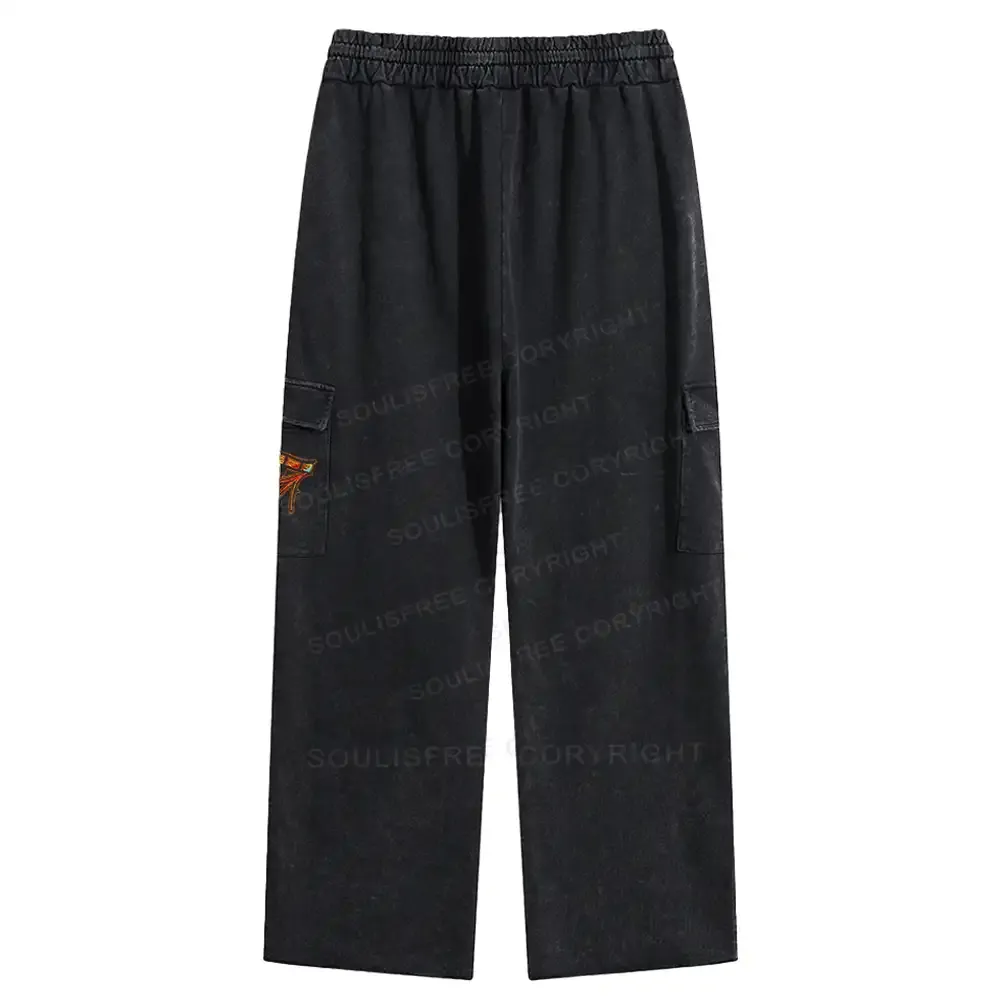 Eye Of Horus Washed Cargo pants