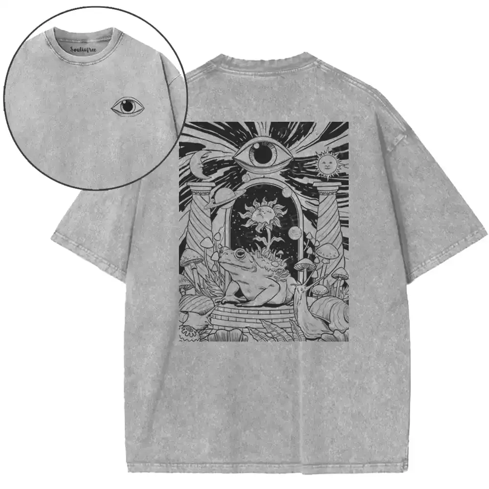 Eye-Toad Realm Totem Washed T-shirt