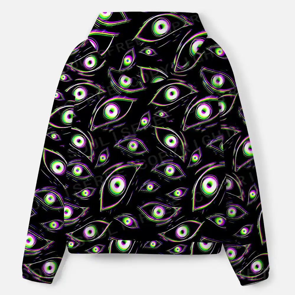 Glitch Vision All-Over Print Hoodie