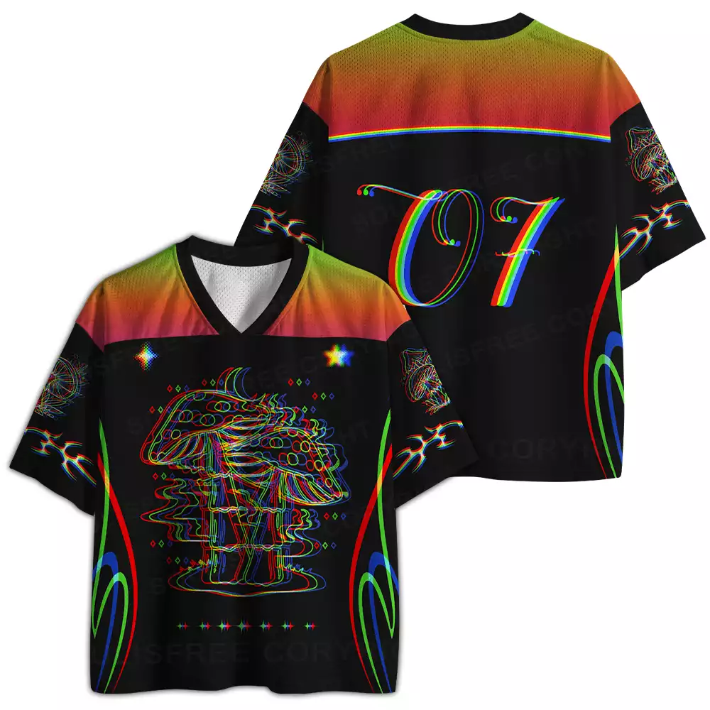 Soulisfree Cosmic Mushroom Glow Mesh Jersey 