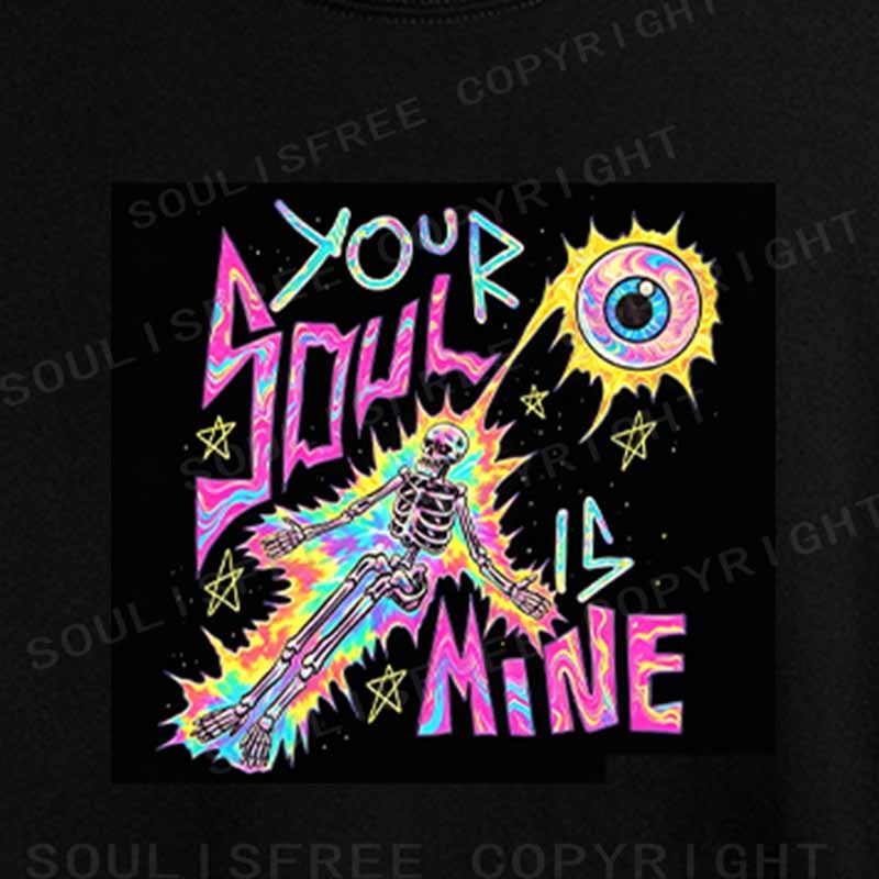 Soulisfree Your Soul Is Mine Raglan Crop Tee
