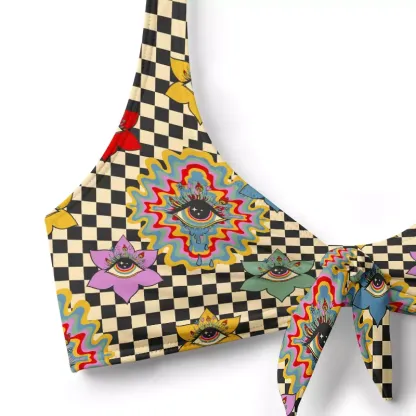 Soulisfree Third Eye Bloom Glitch Bow Bikini