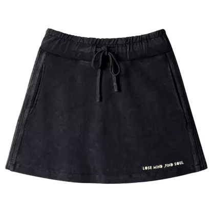 Lose Mind， Find Soul Washed A-line Mini Skirt