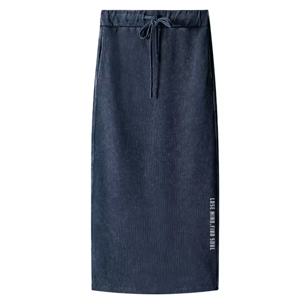 Lose Mind， Find Soul  Washed A-Line Maxi Skirt