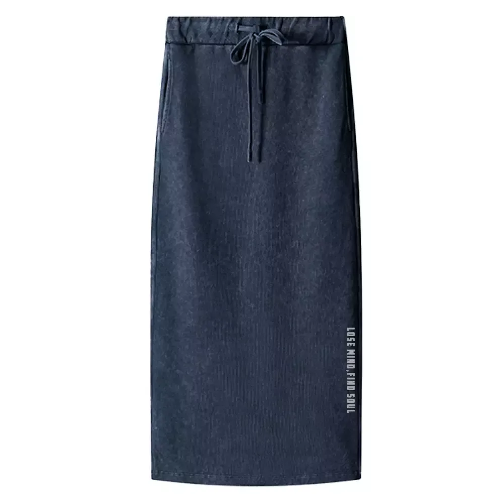 Lose Mind， Find Soul  Washed A-Line Maxi Skirt