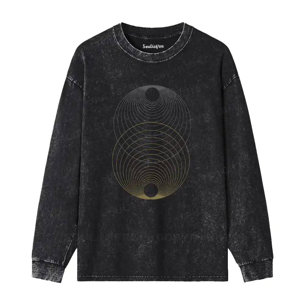 Cosmic Alignment Washed Long Sleeve Shirt