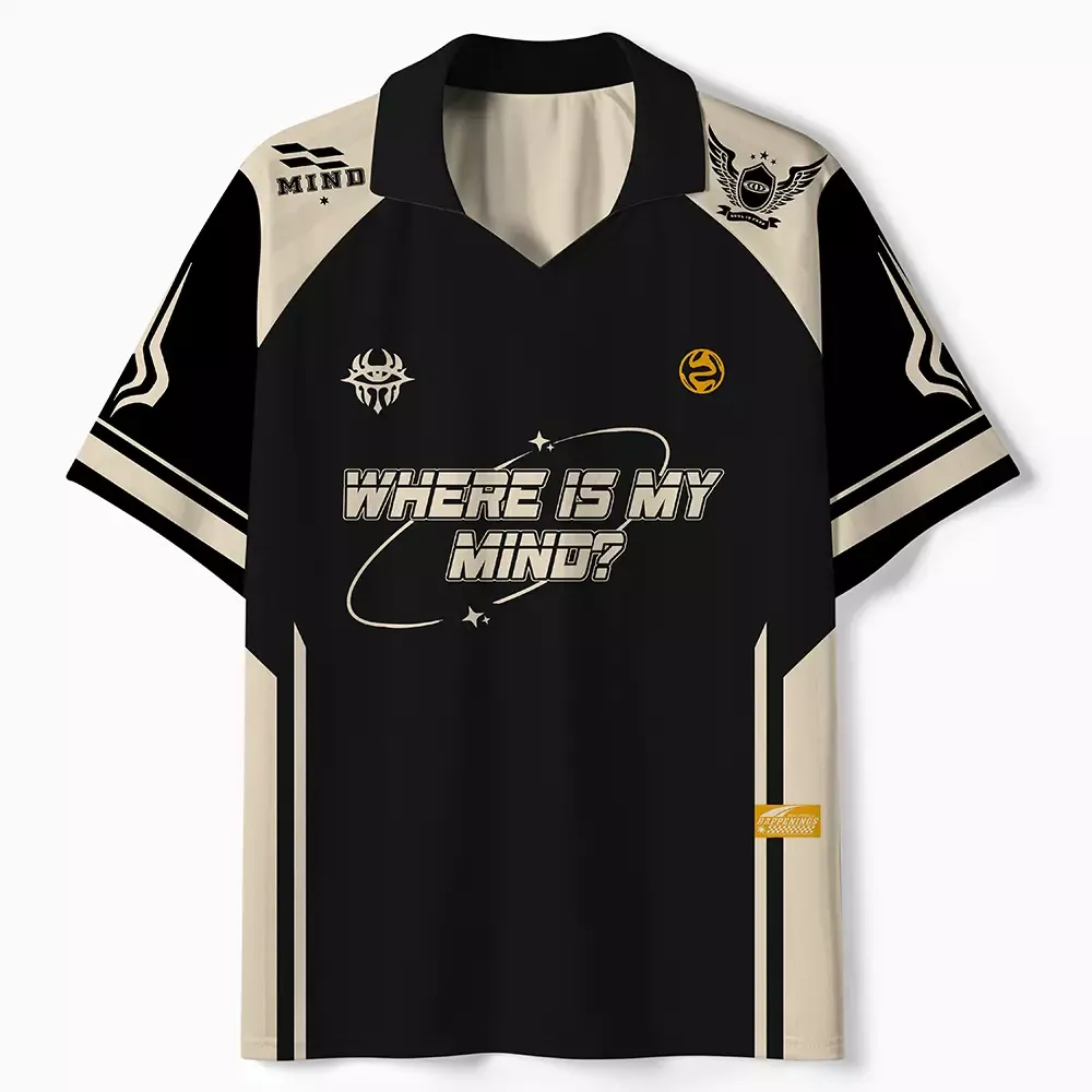 Designed Where Is My Brain Polo Collar Unisex Jersey