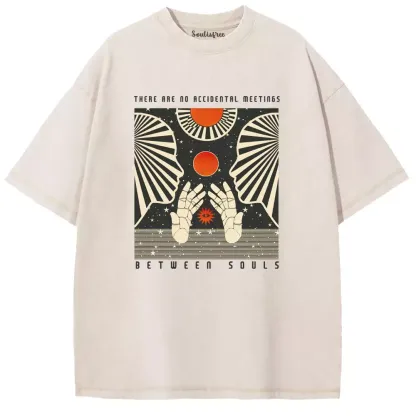 THERE ARE NO ACCIDENTAL MEETINGS BETWEEN SOULS Washed T-shirt