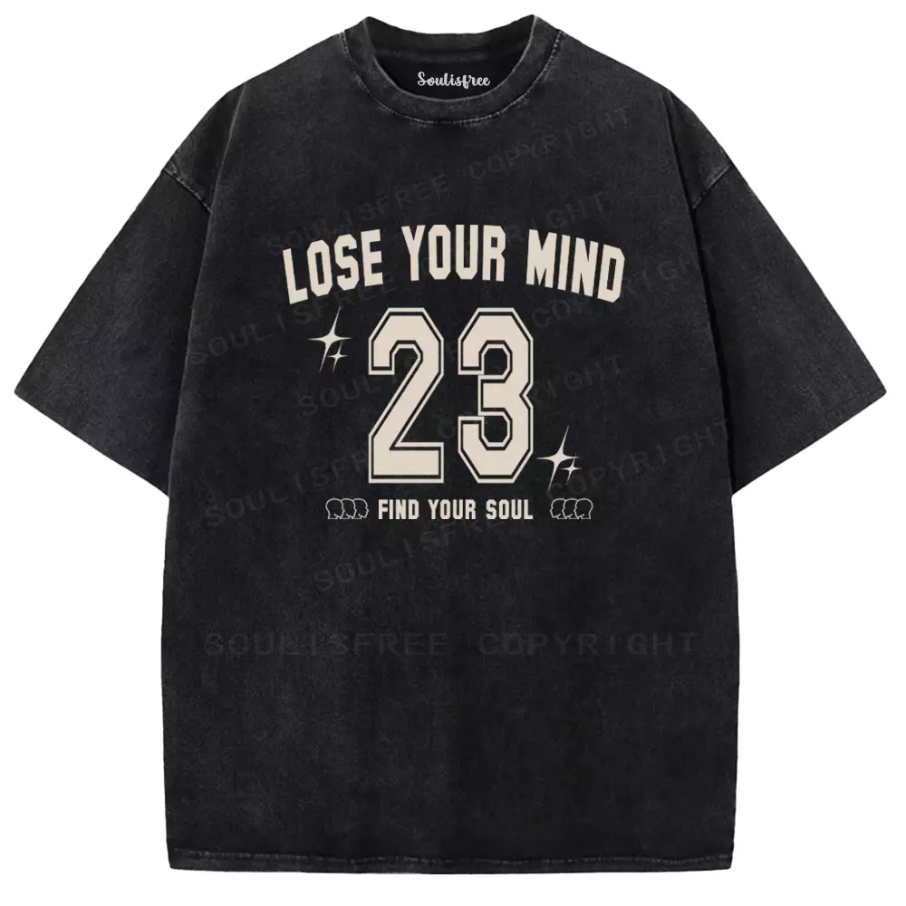 Personalized Lose Mind Washed T-shirt