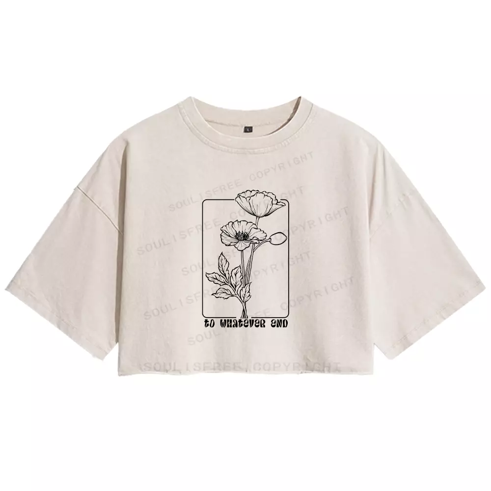 To Whatever End Washed Crop T-shirt