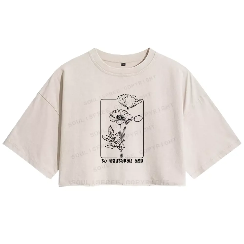 To Whatever End Washed Crop T-shirt