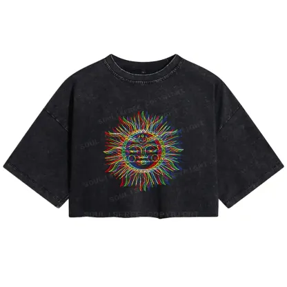 Vibes of the Sun Washed Crop T-shirt