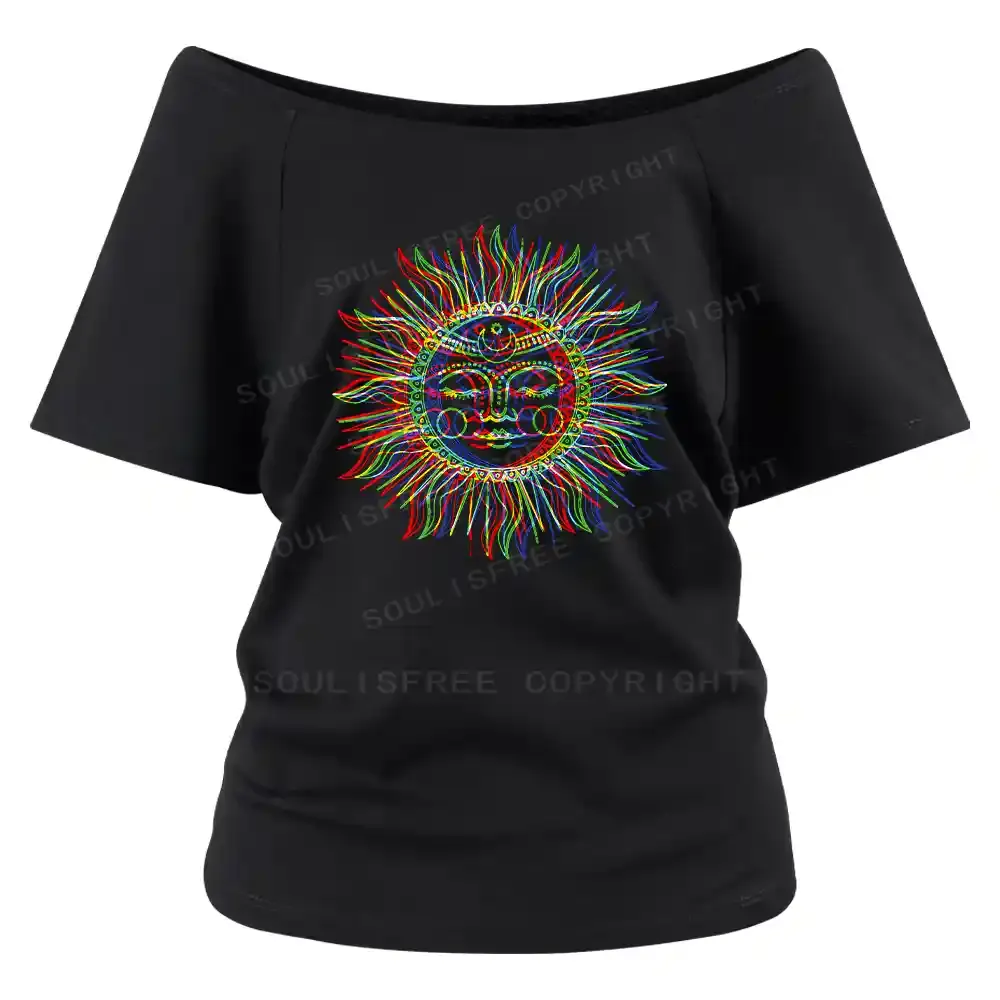 Designed Vibes of the Sun Off Shoulder Top | Soulisfree