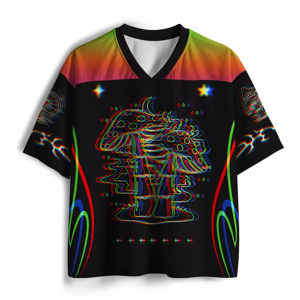 Soulisfree Cosmic Mushroom Glow Mesh Jersey 