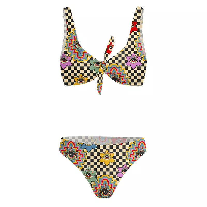 Soulisfree Third Eye Bloom Glitch Bow Bikini