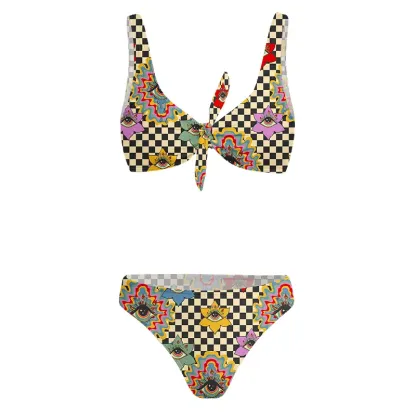 Soulisfree Third Eye Bloom Glitch Bow Bikini