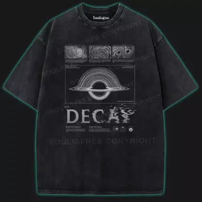 Decay Universe Washed Space T-shirt