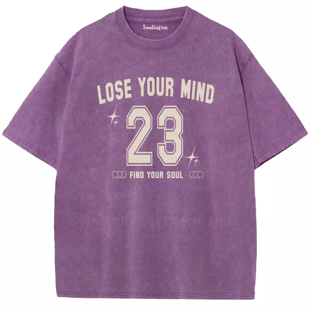 Personalized Lose Mind Washed T-shirt