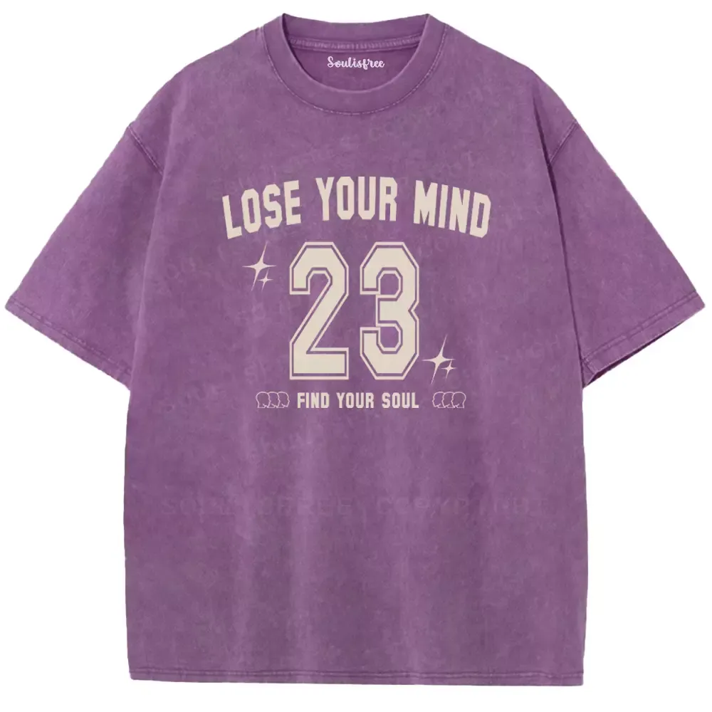 Personalized Lose Mind Washed T-shirt