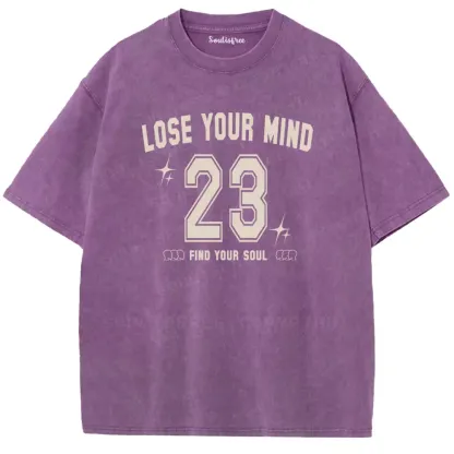 Personalized Lose Mind Washed T-shirt