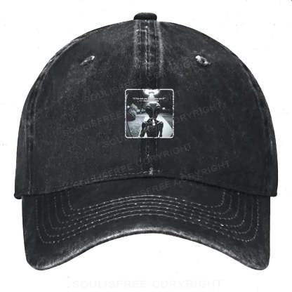 Alien Arrival I Washed Baseball Cap