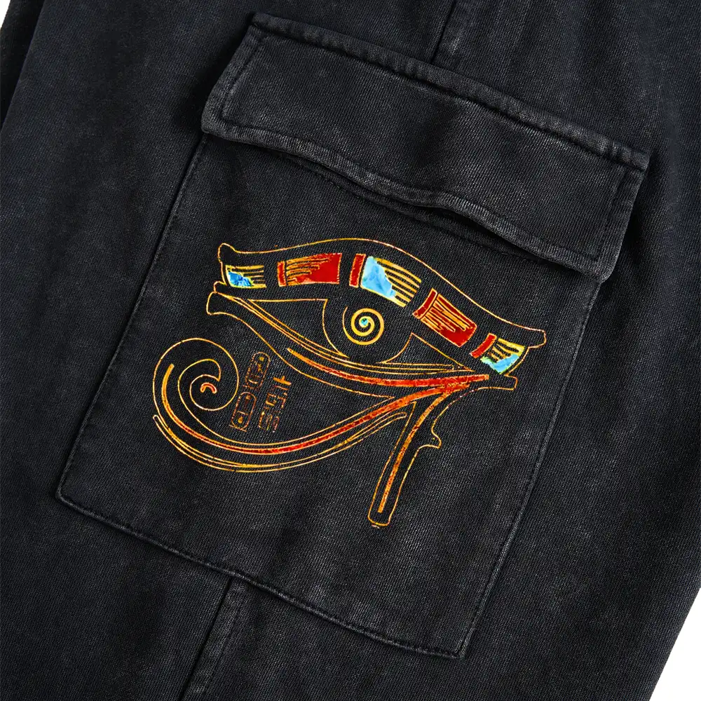 Eye Of Horus Washed Cargo pants