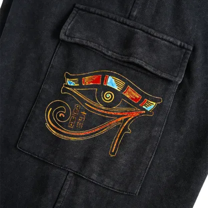 Eye Of Horus Washed Cargo pants