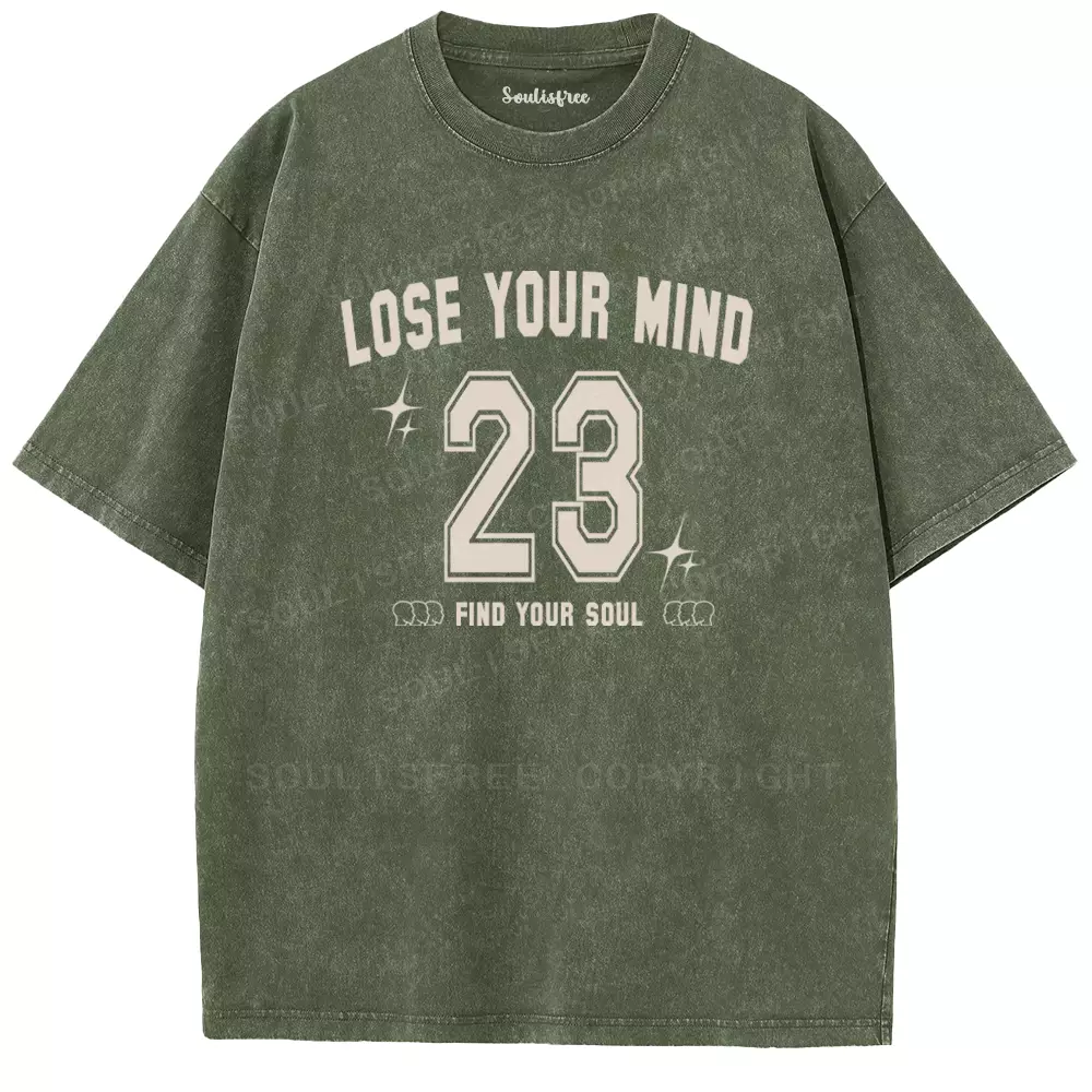 Personalized Lose Mind Washed T-shirt